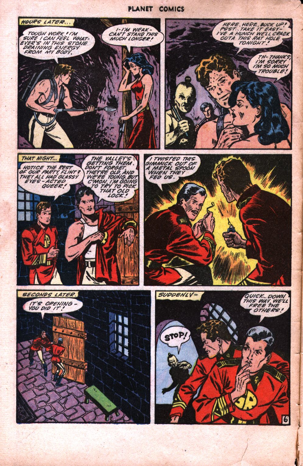 Planet Comics #34 (Fiction House), page 8. Public domain (US).