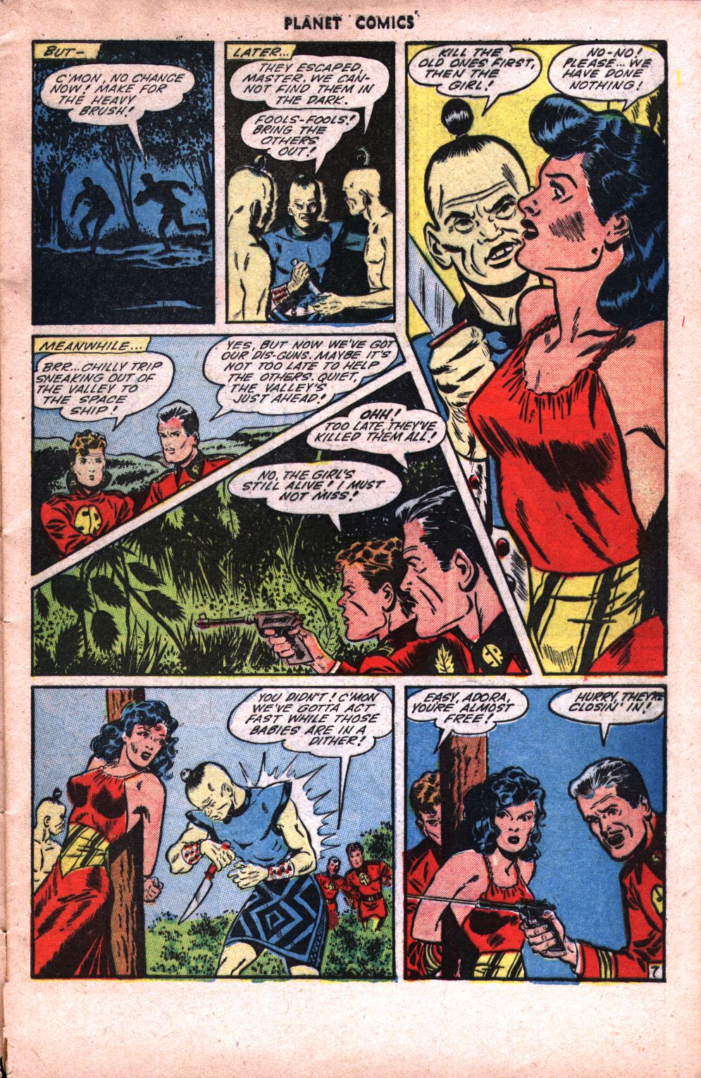 Planet Comics #34 (Fiction House), page 9. Public domain (US).