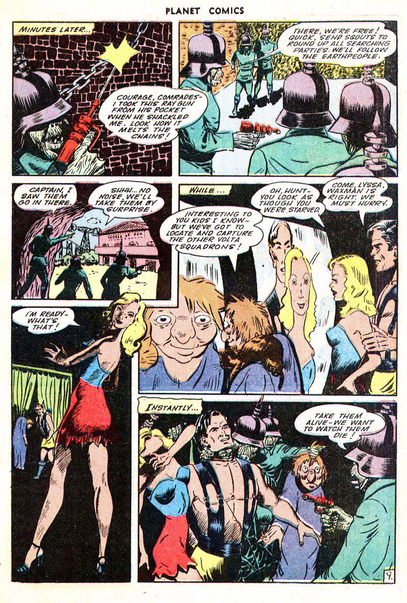 Planet Comics #35 (Fiction House), page 11. Public domain (US).