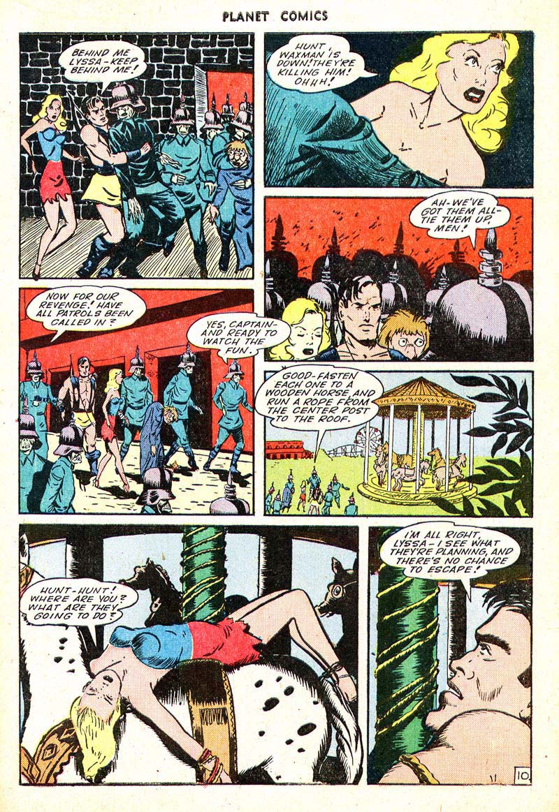 Planet Comics #35 (Fiction House), page 12. Public domain (US).