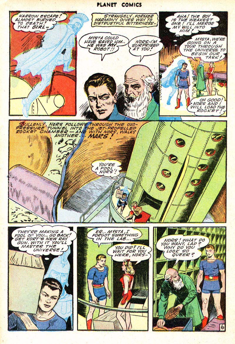 Planet Comics #35 (Fiction House), page 20. Public domain (US).