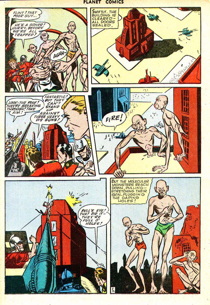 Planet Comics #35 (Fiction House), page 36. Public domain (US).