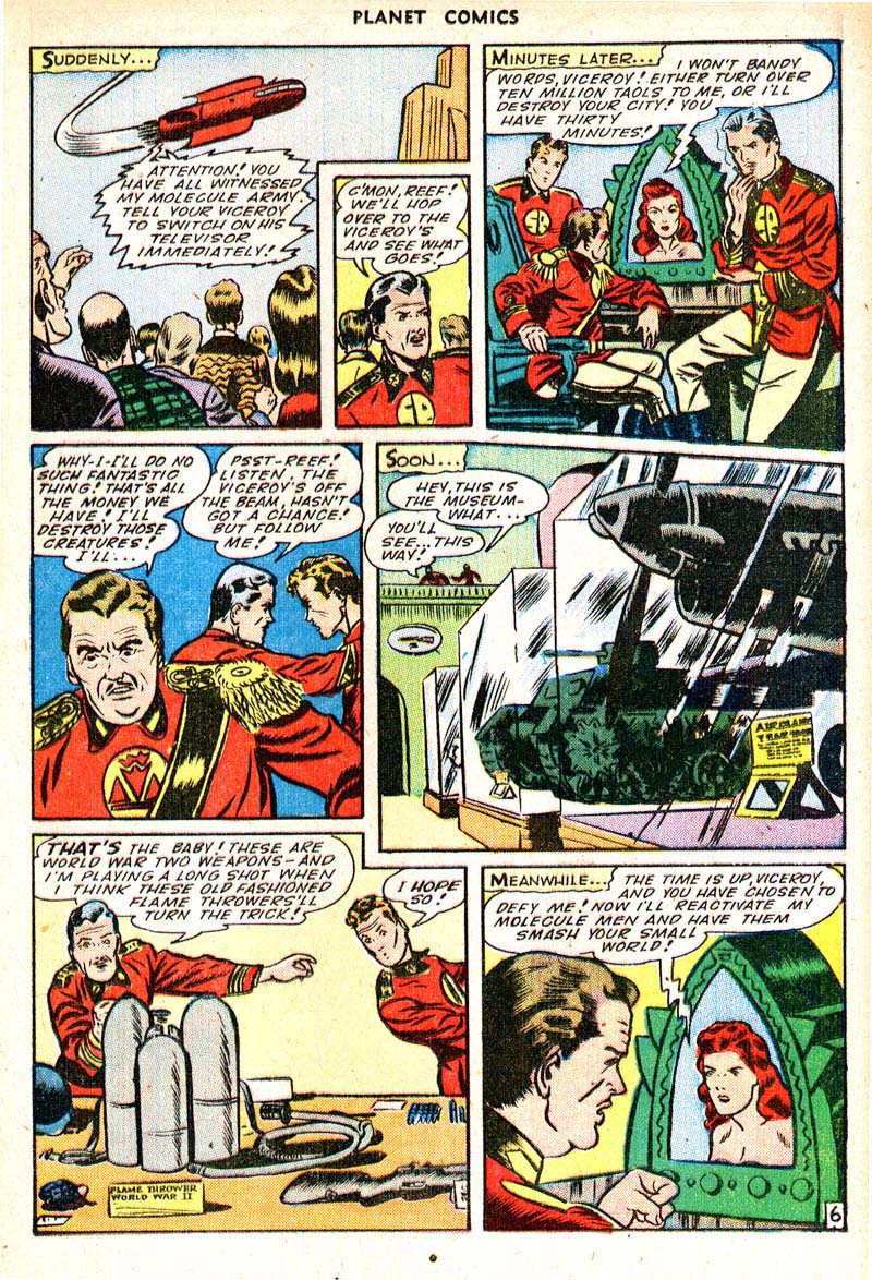 Planet Comics #35 (Fiction House), page 37. Public domain (US).