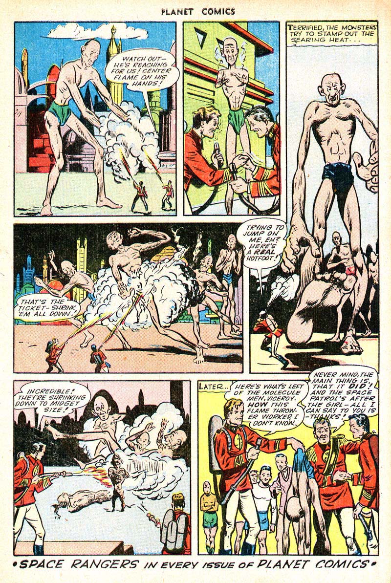 Planet Comics #35 (Fiction House), page 39. Public domain (US).