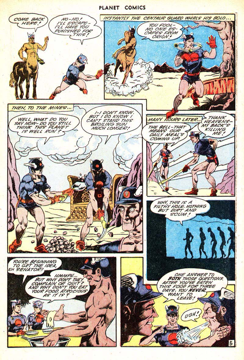 Planet Comics #35 (Fiction House), page 47. Public domain (US).