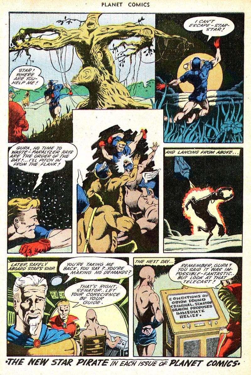 Planet Comics #35 (Fiction House), page 50. Public domain (US).