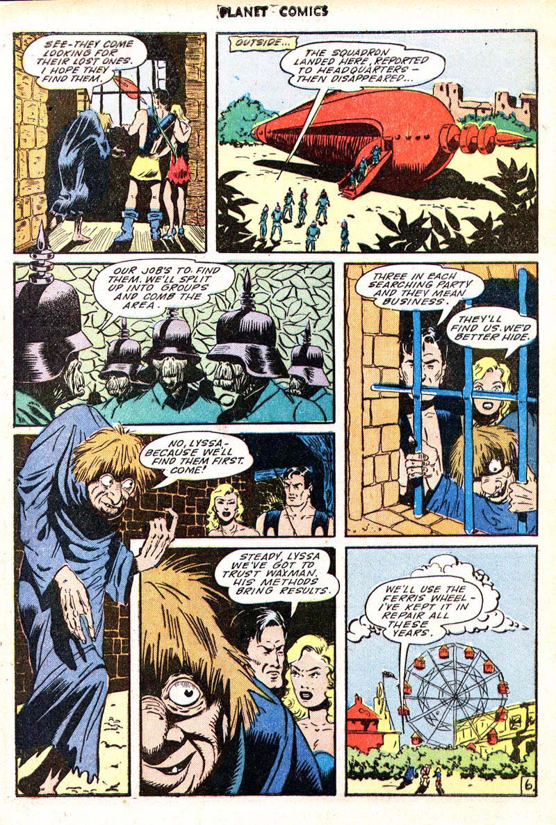 Planet Comics #35 (Fiction House), page 8. Public domain (US).