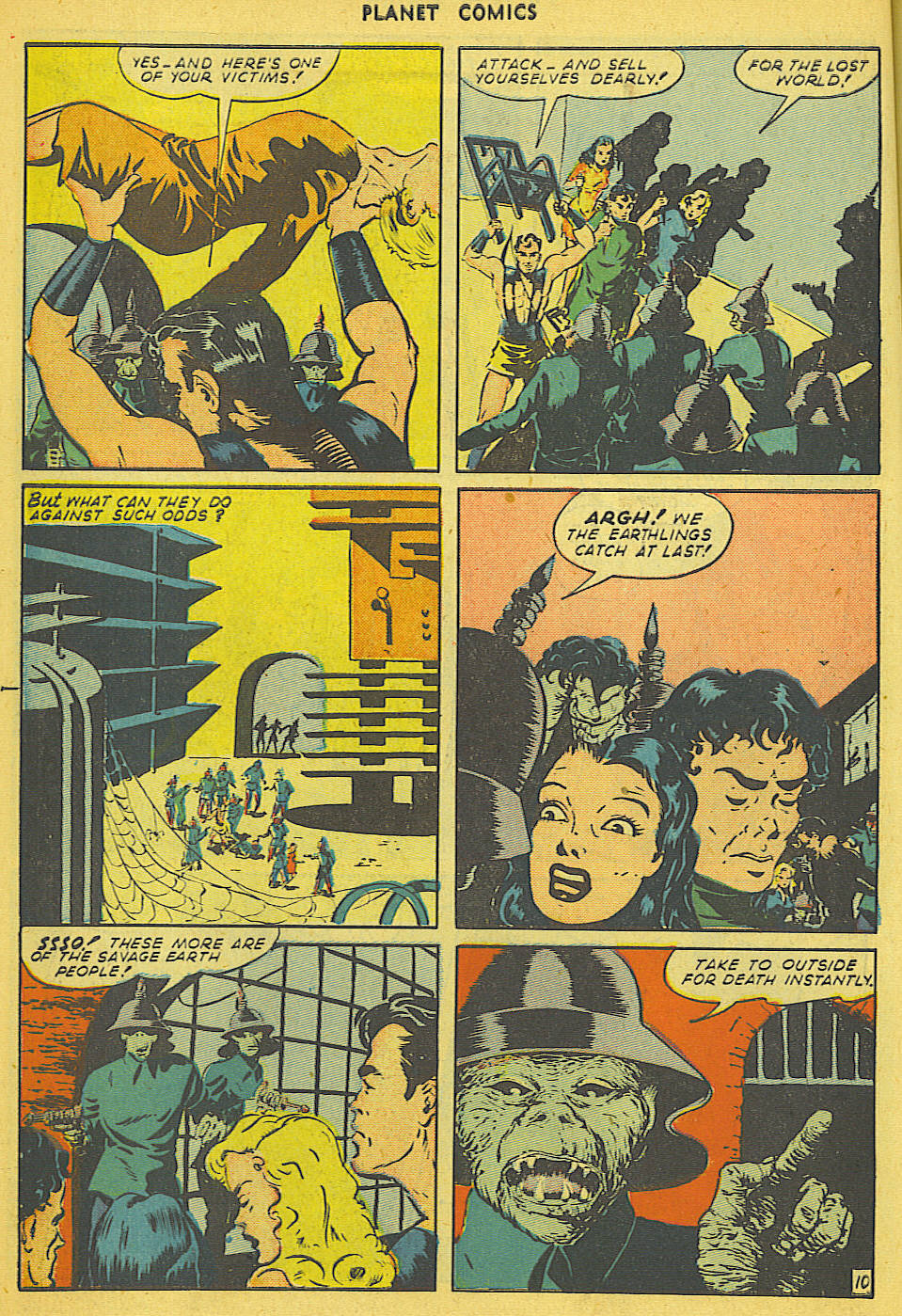 Planet Comics #36 (Fiction House), page 11. Public domain (US).