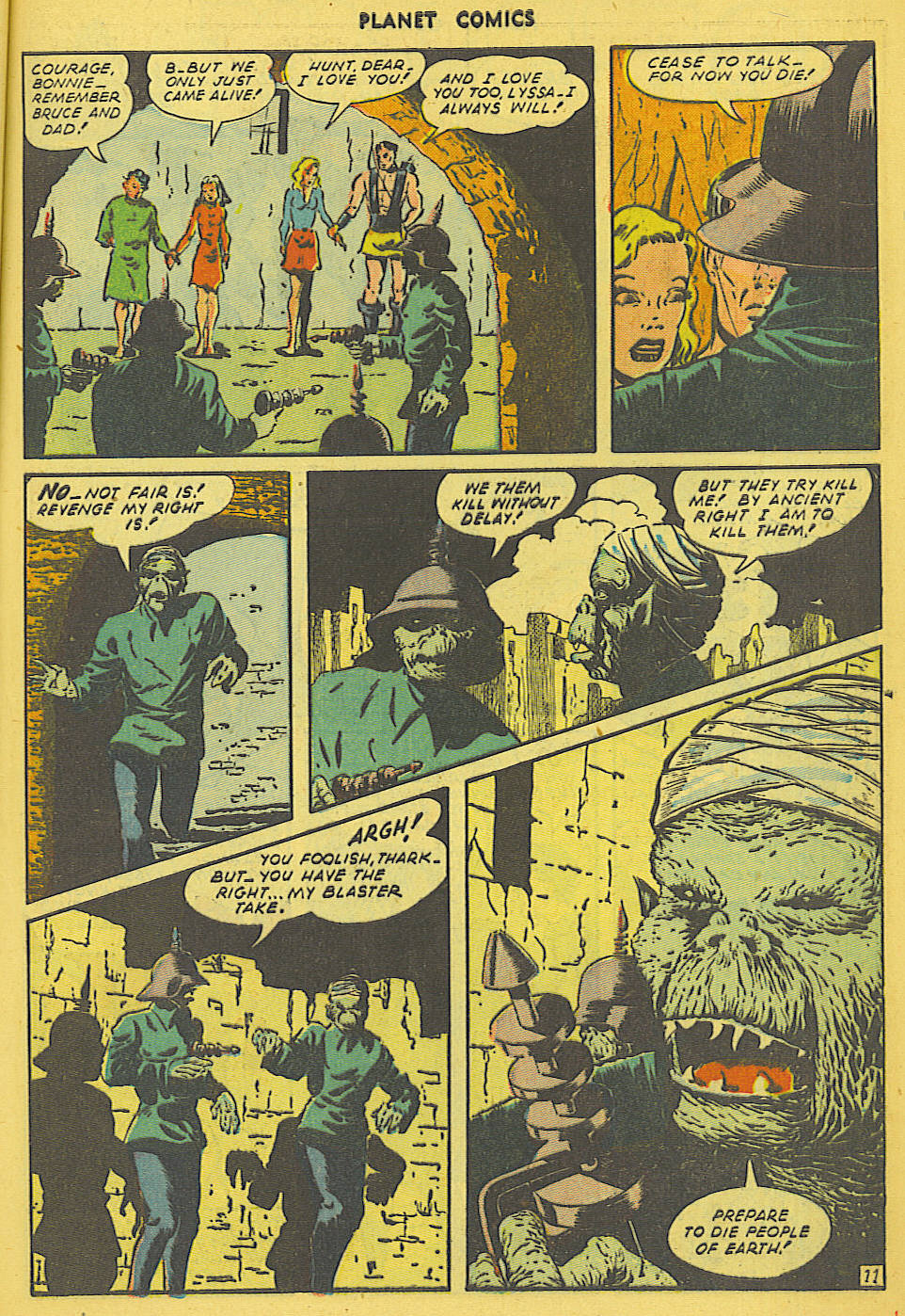 Planet Comics #36 (Fiction House), page 12. Public domain (US).