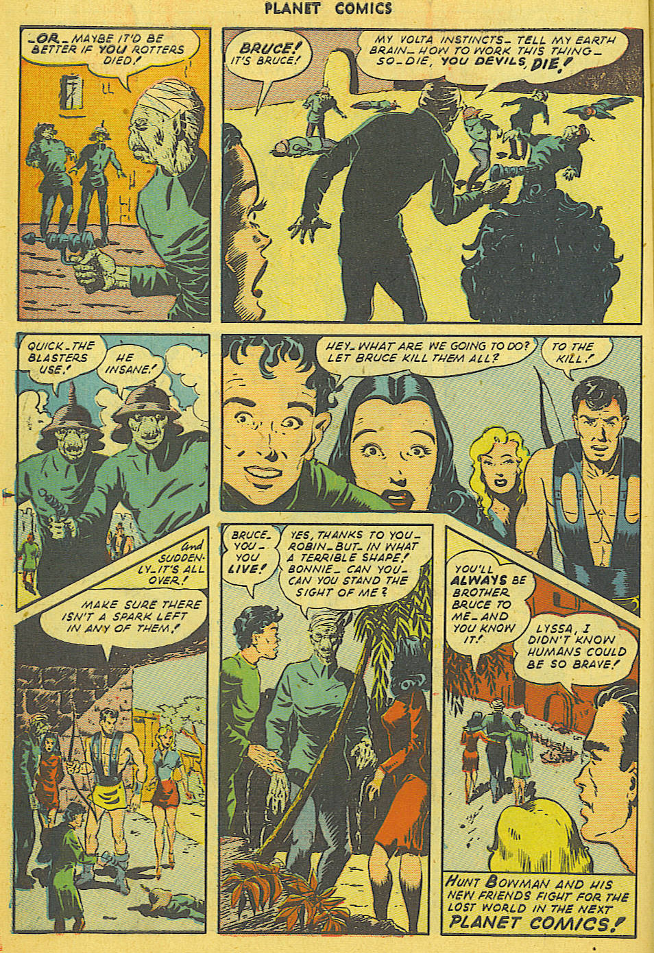 Planet Comics #36 (Fiction House), page 13. Public domain (US).
