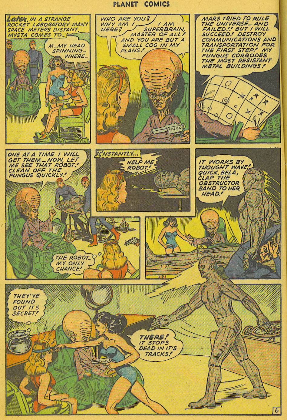 Planet Comics #36 (Fiction House), page 19. Public domain (US).