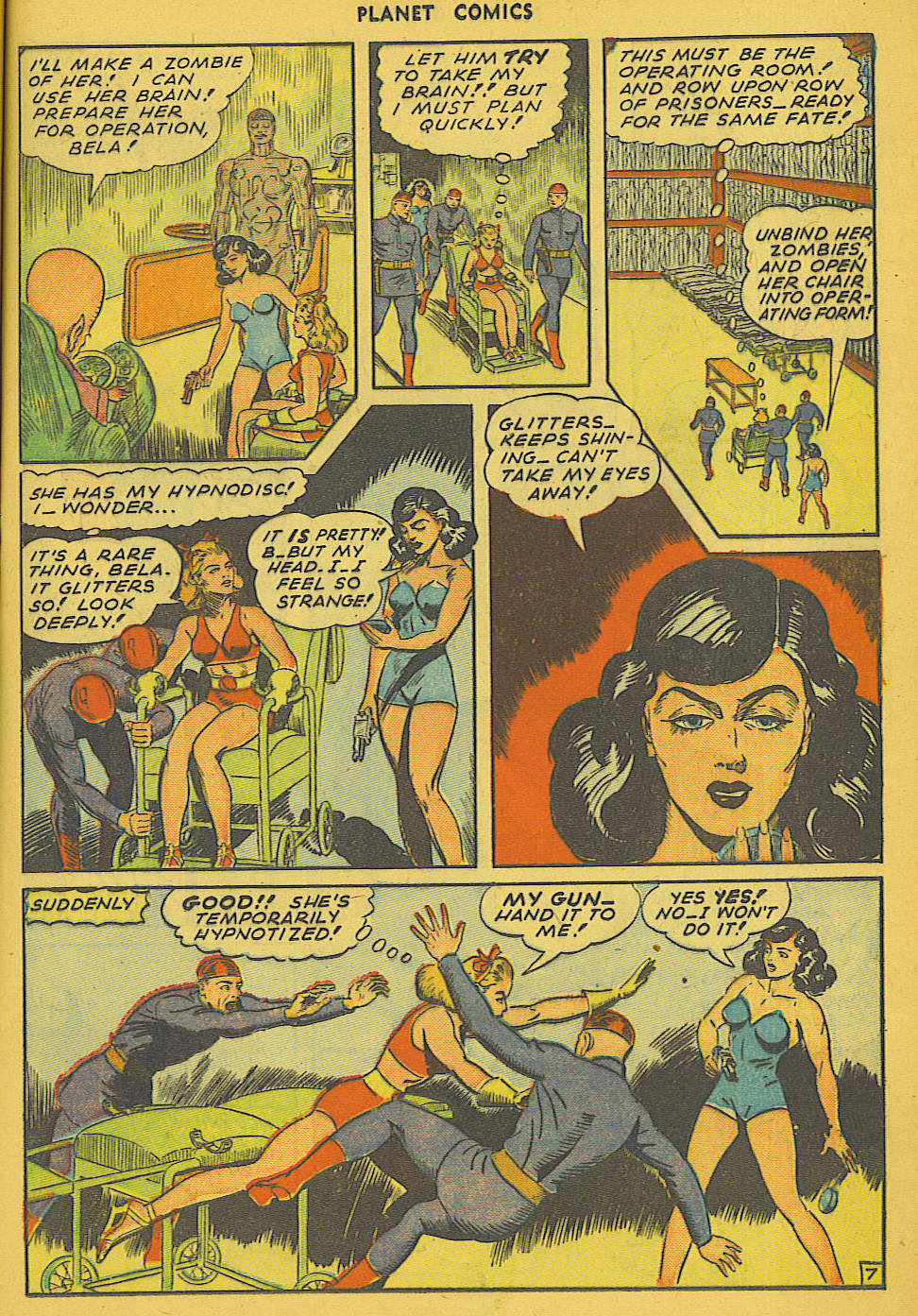 Planet Comics #36 (Fiction House), page 20. Public domain (US).