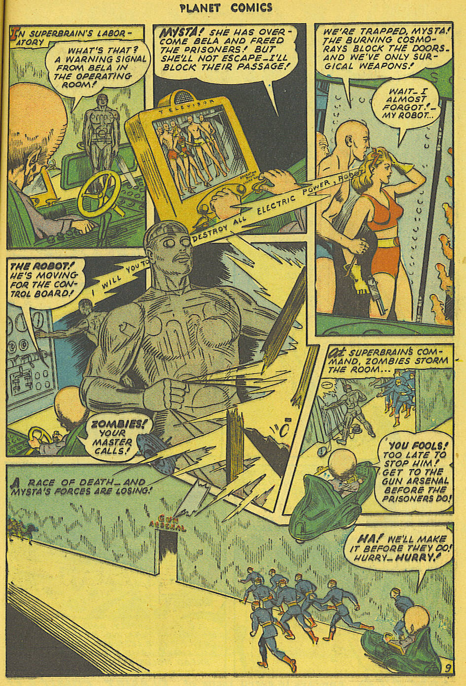 Planet Comics #36 (Fiction House), page 22. Public domain (US).