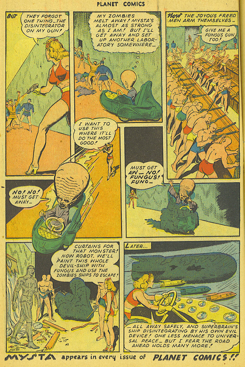 Planet Comics #36 (Fiction House), page 23. Public domain (US).