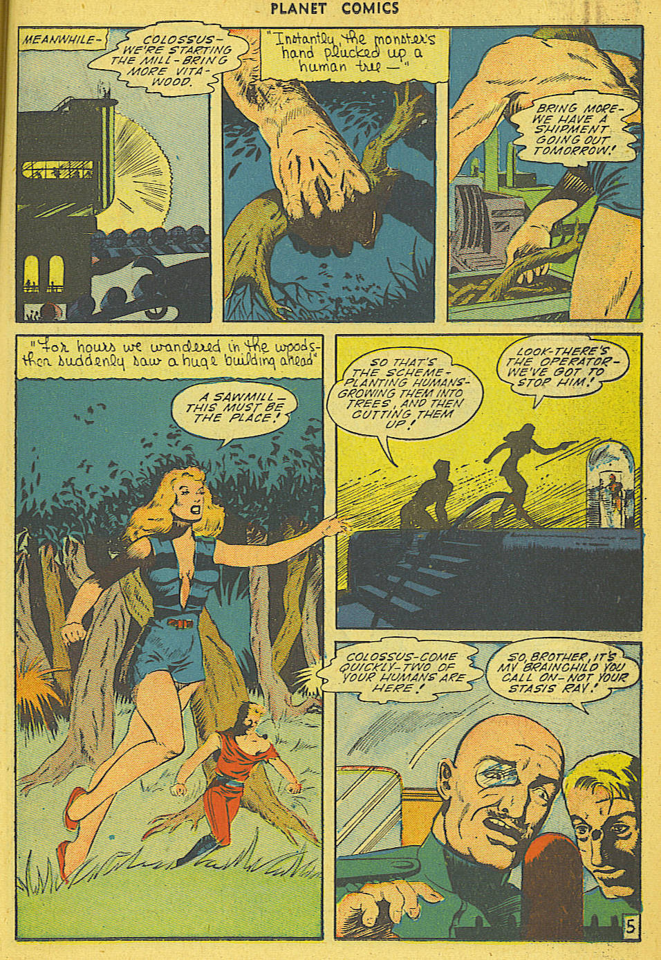 Planet Comics #36 (Fiction House), page 28. Public domain (US).