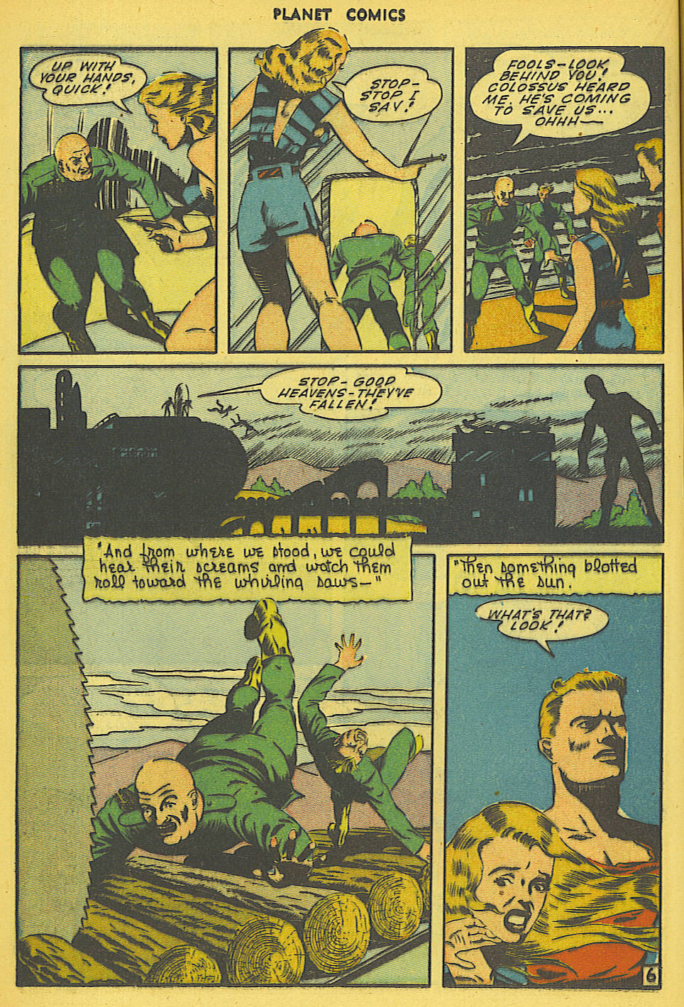 Planet Comics #36 (Fiction House), page 29. Public domain (US).