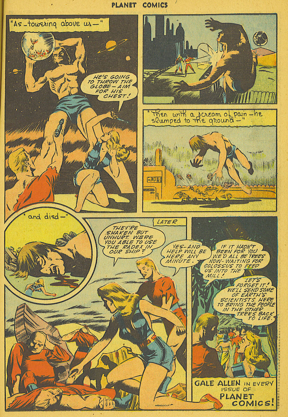 Planet Comics #36 (Fiction House), page 30. Public domain (US).