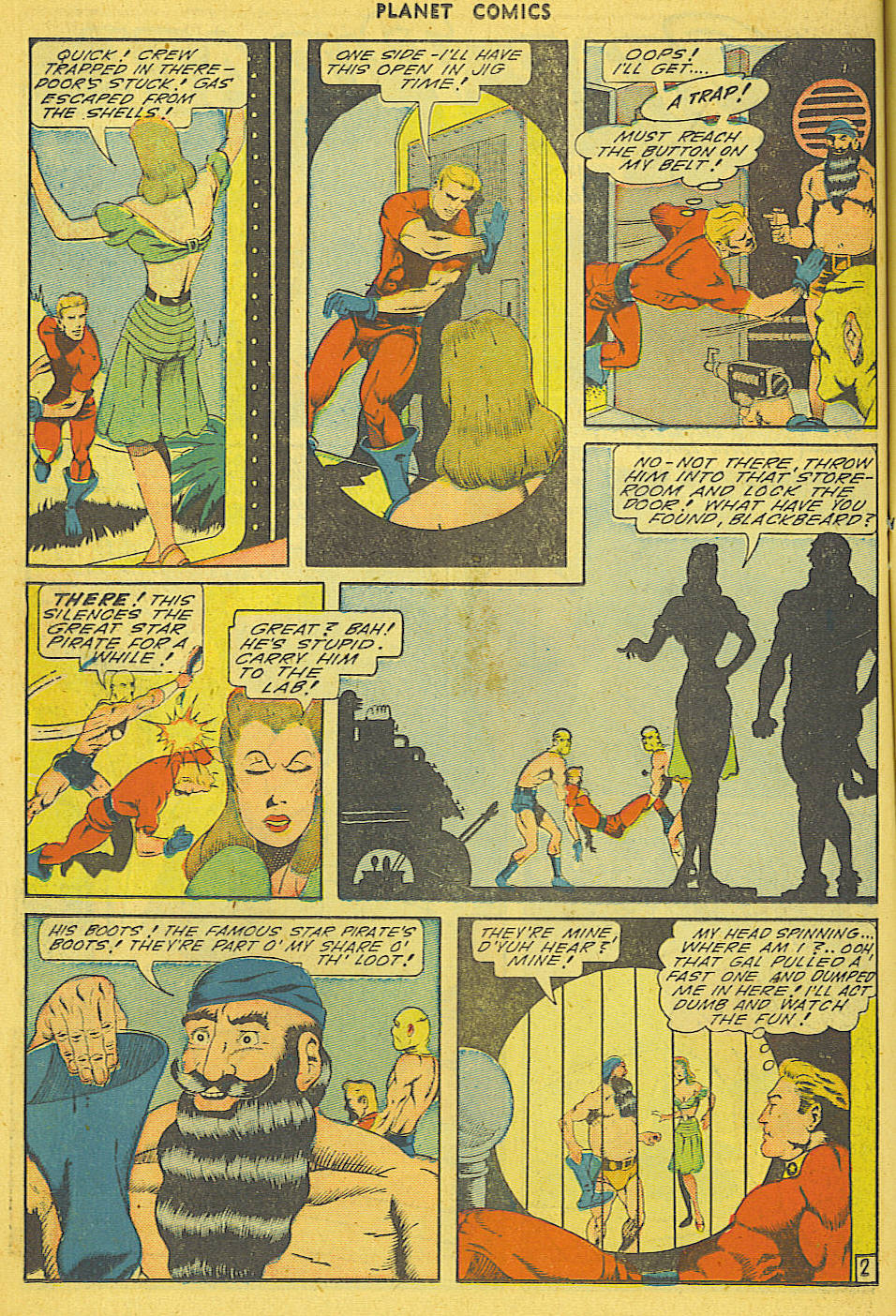 Planet Comics #36 (Fiction House), page 35. Public domain (US).