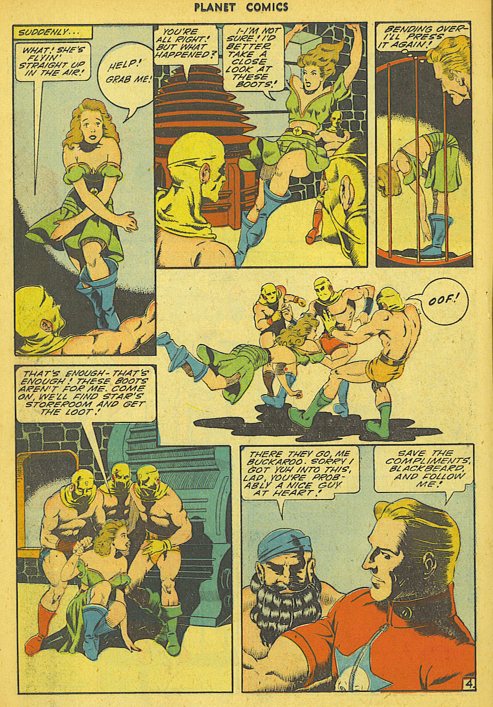 Planet Comics #36 (Fiction House), page 37. Public domain (US).
