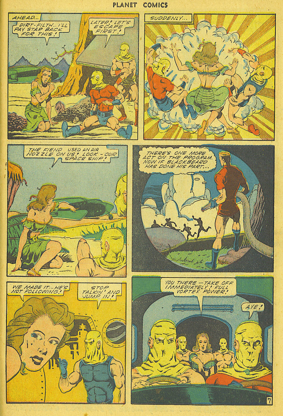 Planet Comics #36 (Fiction House), page 40. Public domain (US).