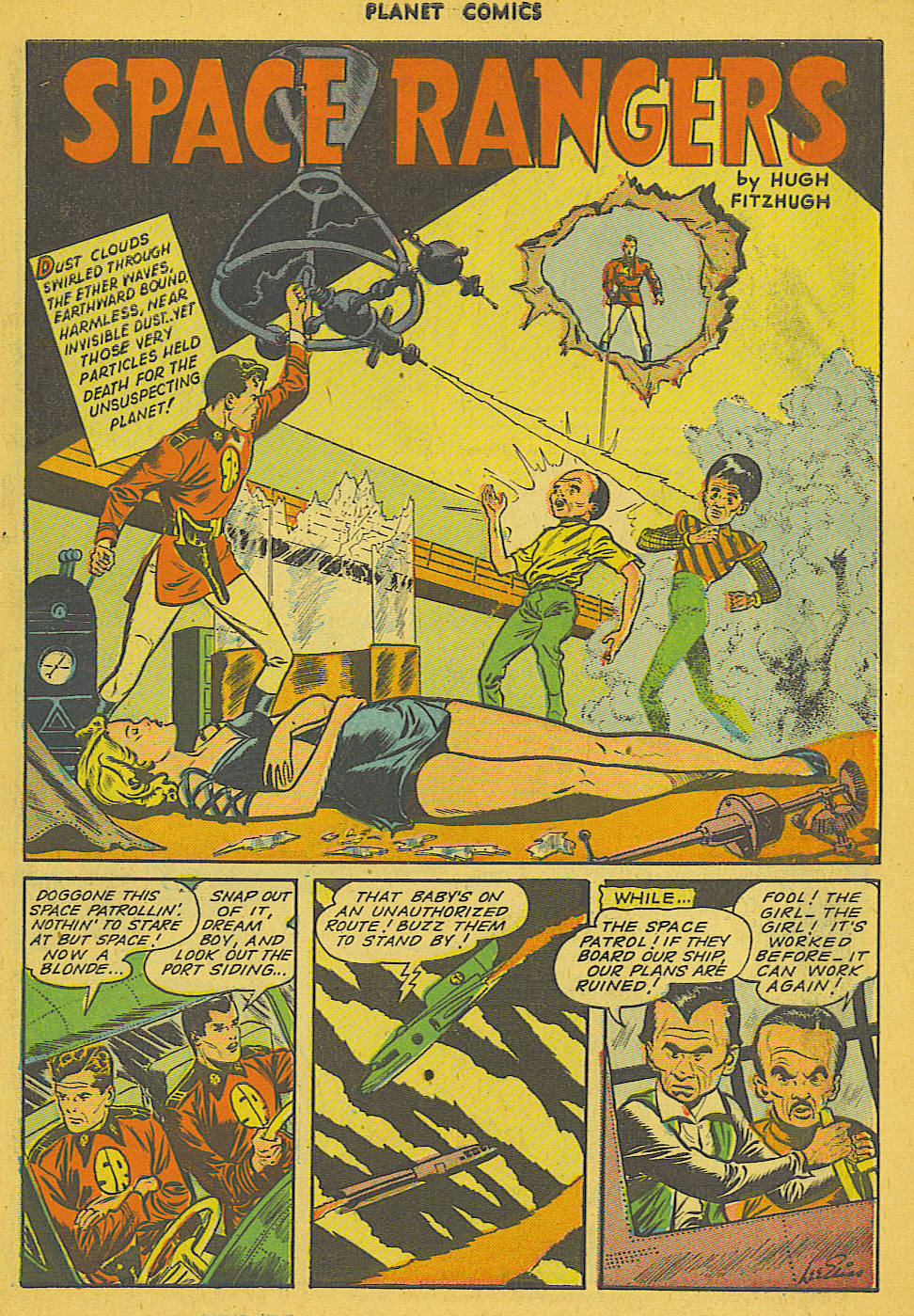 Planet Comics #36 (Fiction House), page 42. Public domain (US).