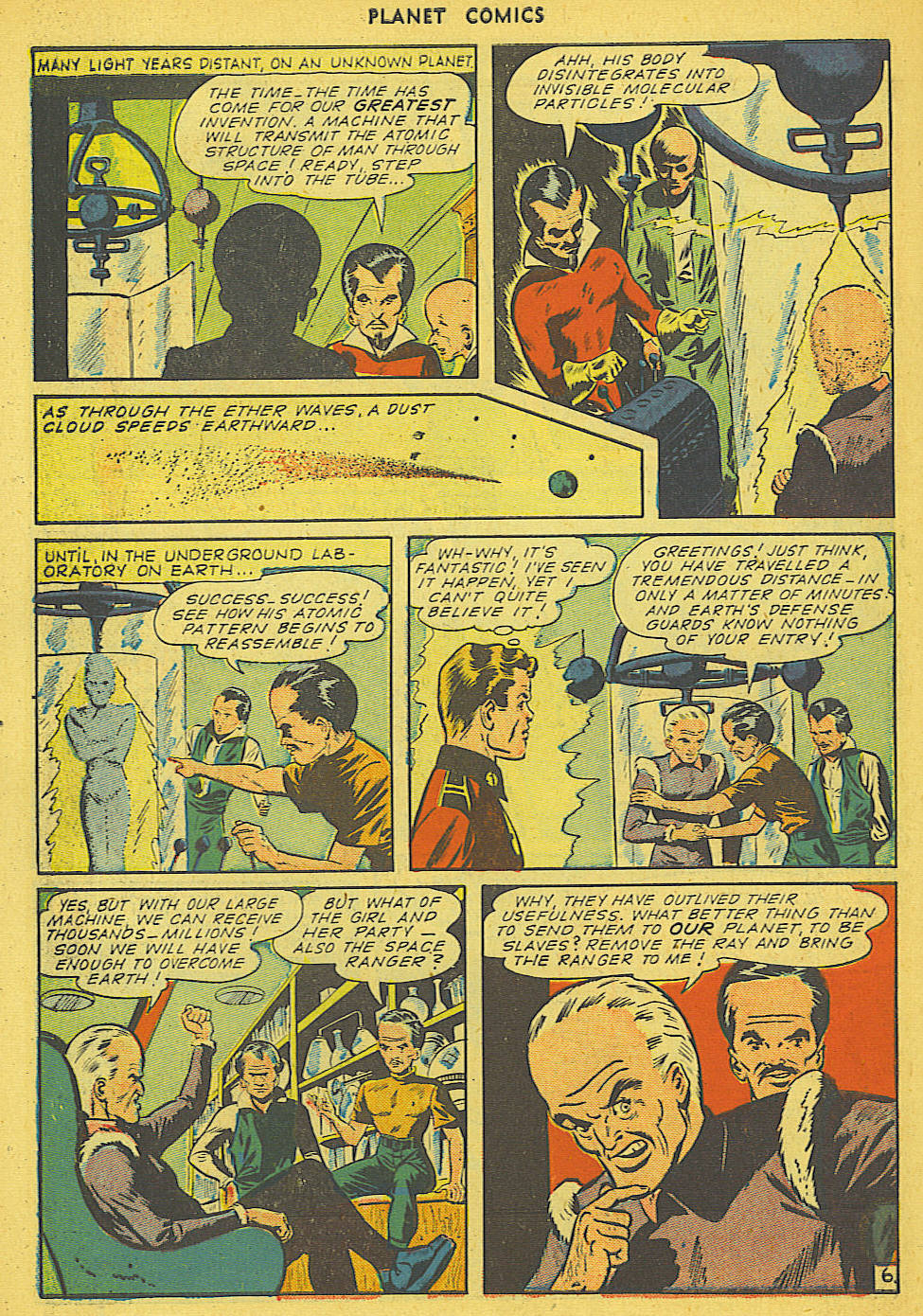 Planet Comics #36 (Fiction House), page 47. Public domain (US).