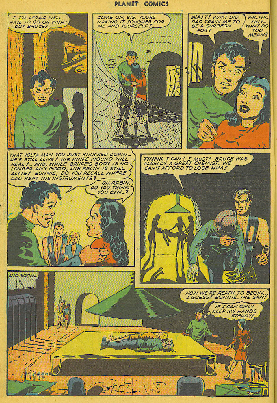 Planet Comics #36 (Fiction House), page 9. Public domain (US).