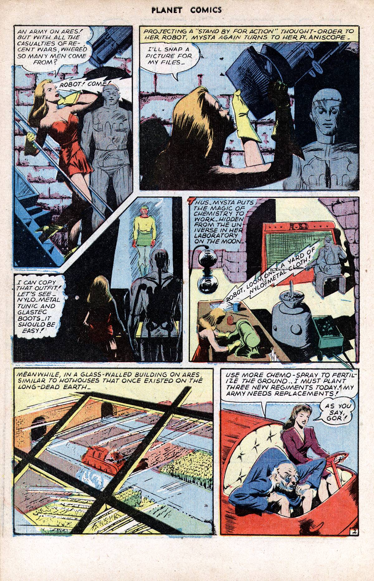 Planet Comics #37 (Fiction House), page 14. Public domain (US).