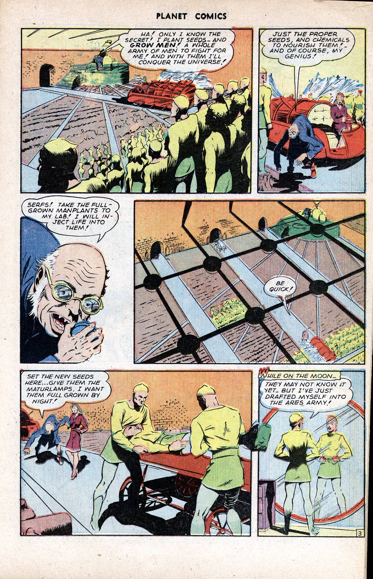 Planet Comics #37 (Fiction House), page 15. Public domain (US).