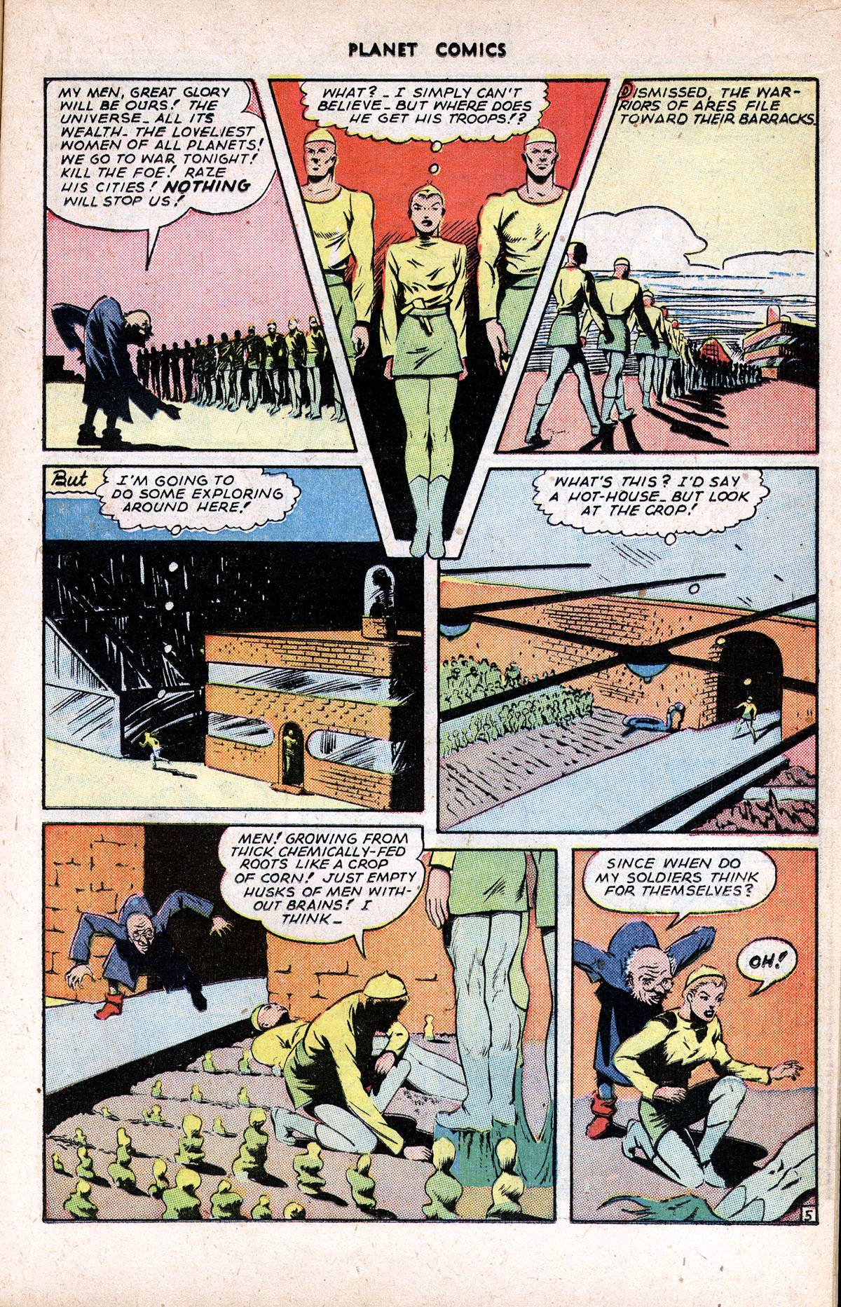 Planet Comics #37 (Fiction House), page 17. Public domain (US).