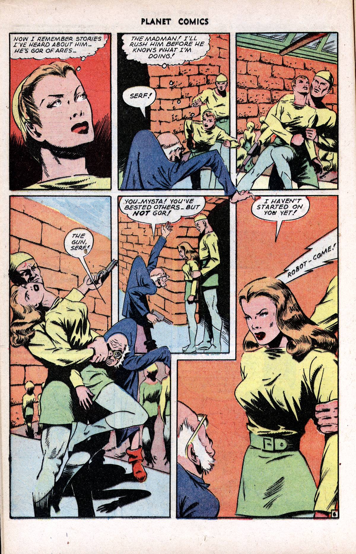 Planet Comics #37 (Fiction House), page 18. Public domain (US).