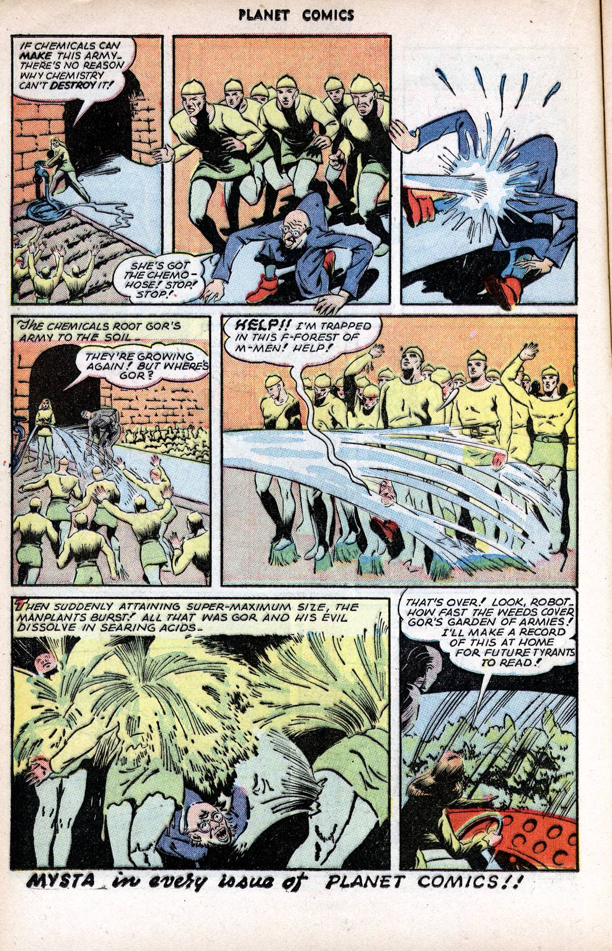 Planet Comics #37 (Fiction House), page 20. Public domain (US).