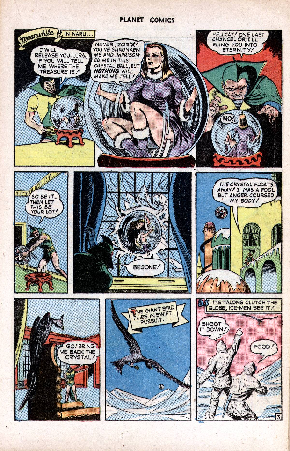 Planet Comics #37 (Fiction House), page 23. Public domain (US).