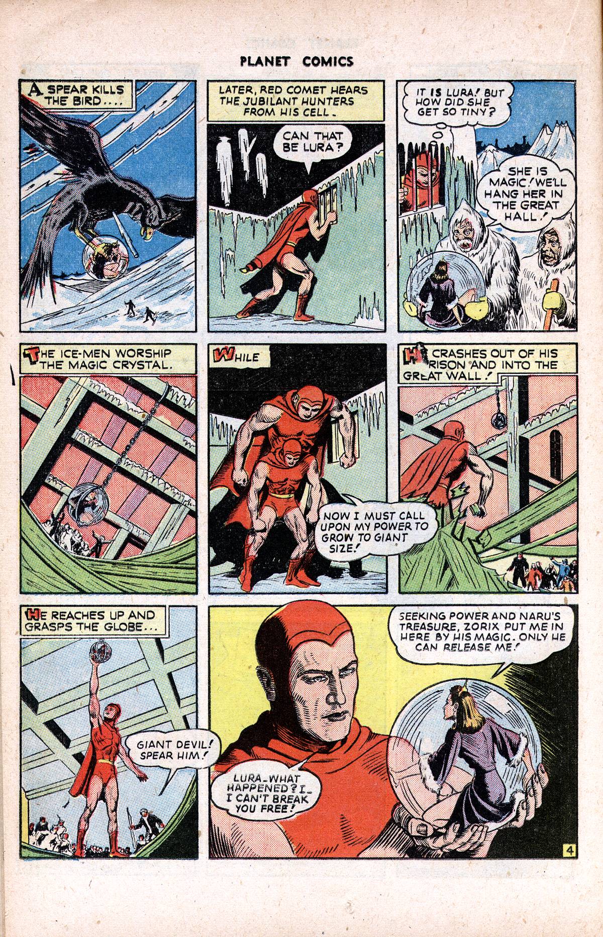Planet Comics #37 (Fiction House), page 24. Public domain (US).