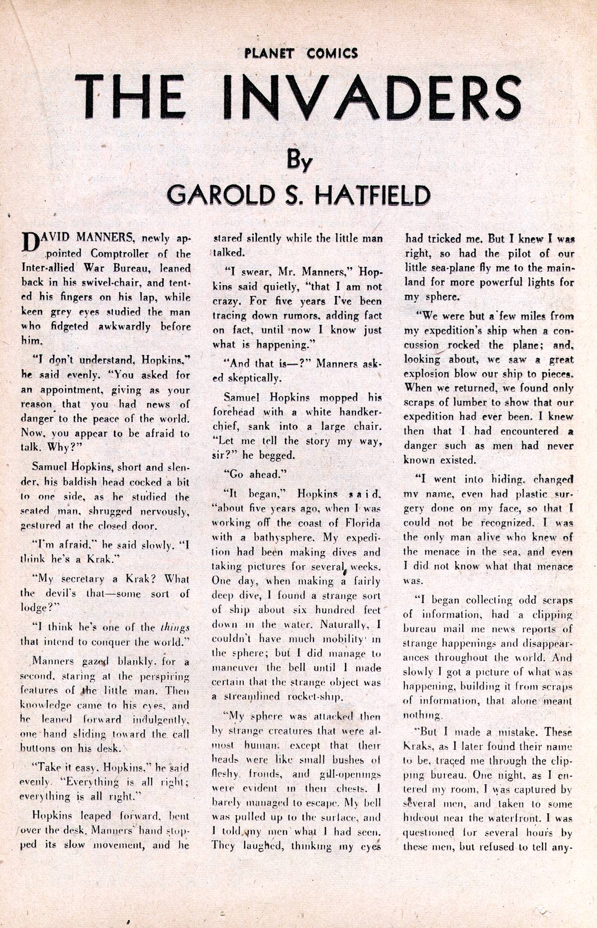 Planet Comics #37 (Fiction House), page 27. Public domain (US).