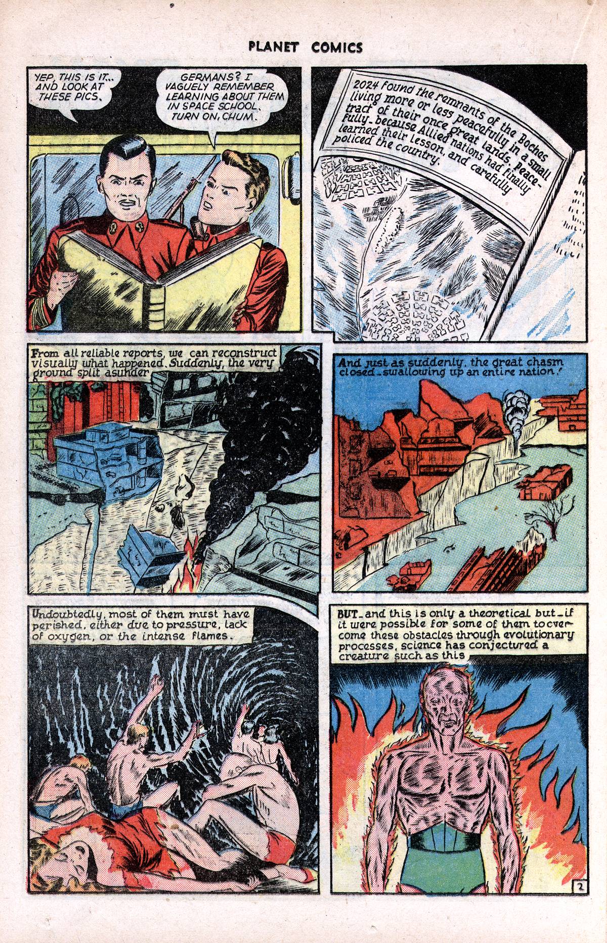 Planet Comics #37 (Fiction House), page 30. Public domain (US).