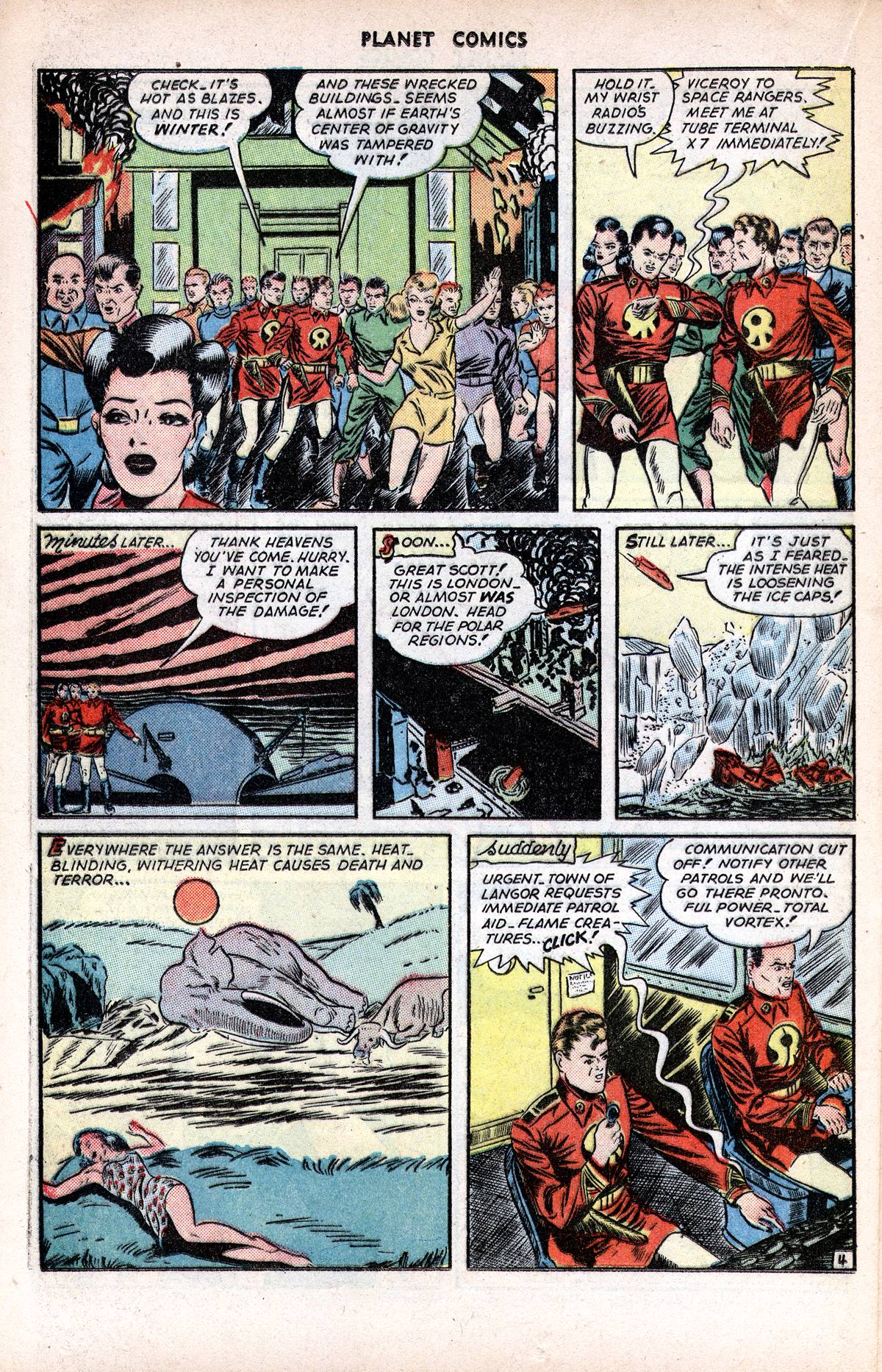Planet Comics #37 (Fiction House), page 32. Public domain (US).
