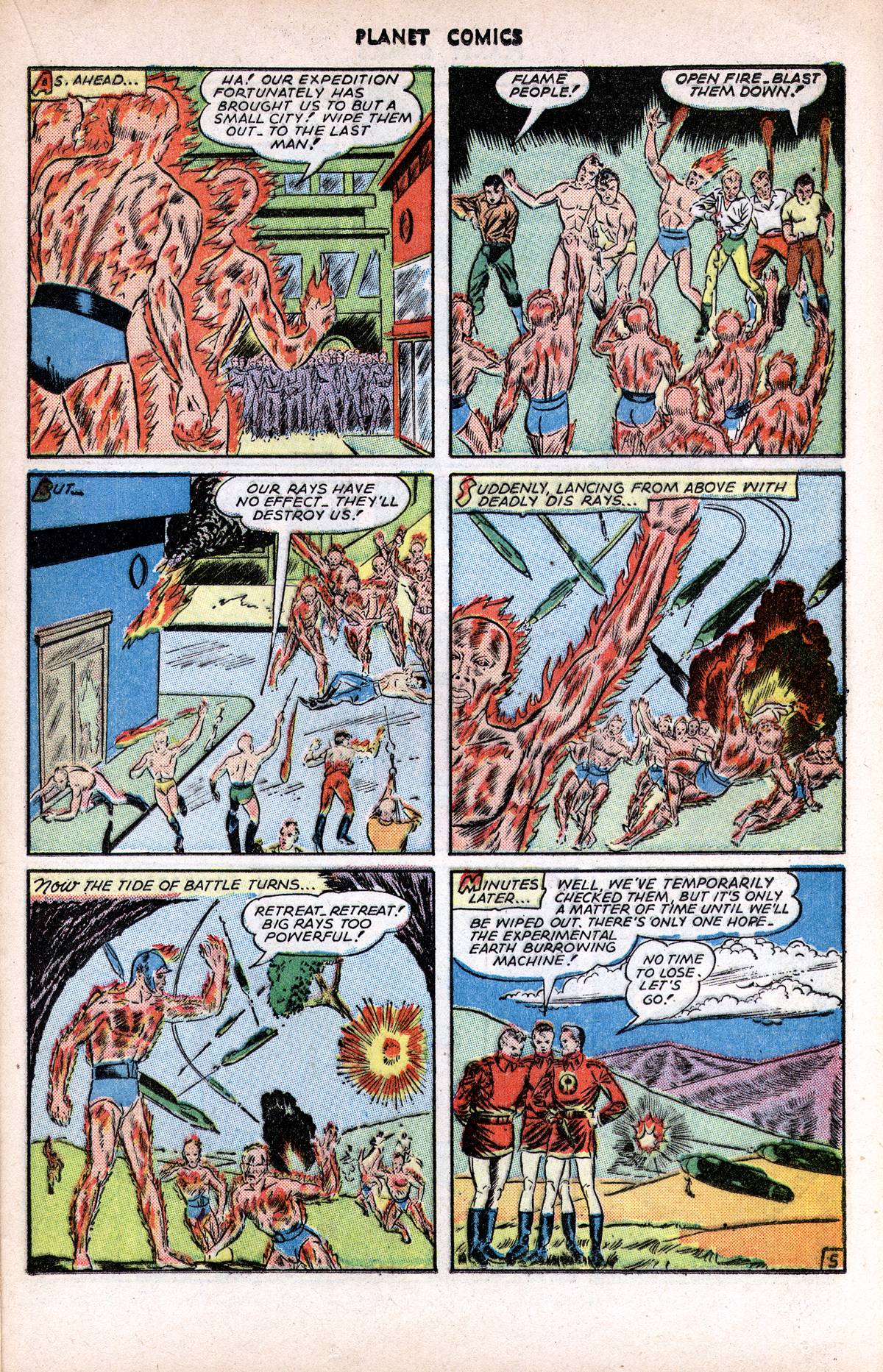 Planet Comics #37 (Fiction House), page 33. Public domain (US).