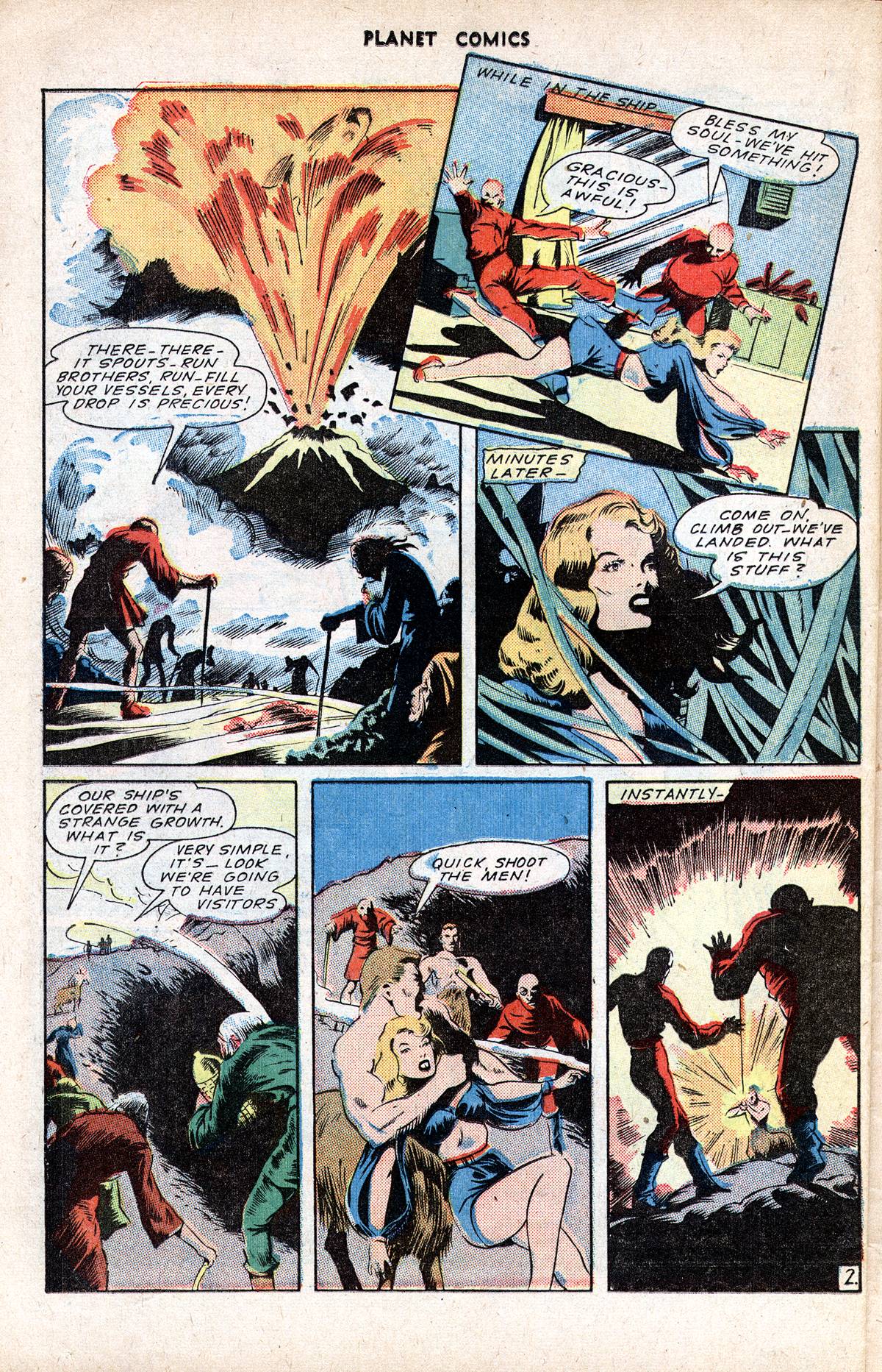 Planet Comics #37 (Fiction House), page 38. Public domain (US).