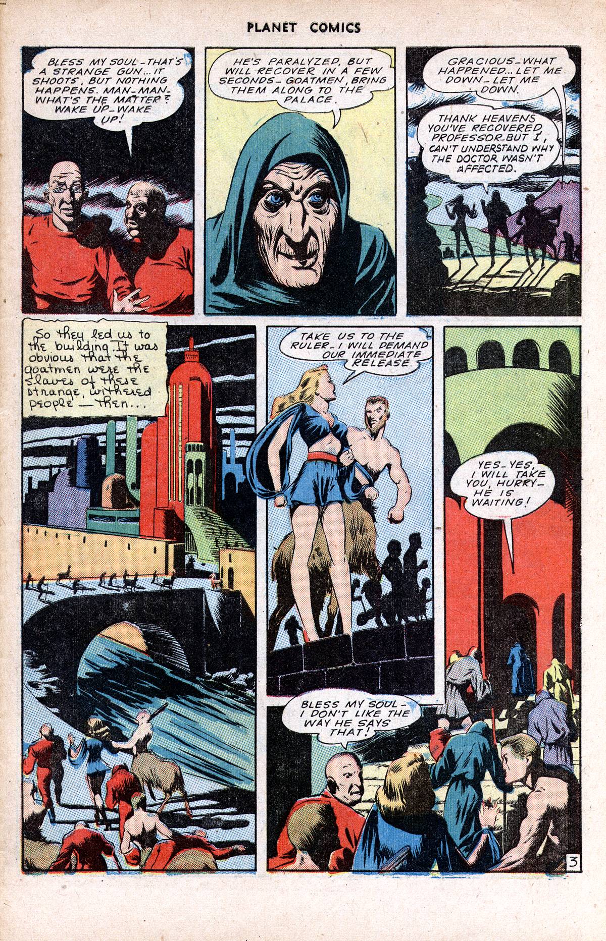Planet Comics #37 (Fiction House), page 39. Public domain (US).