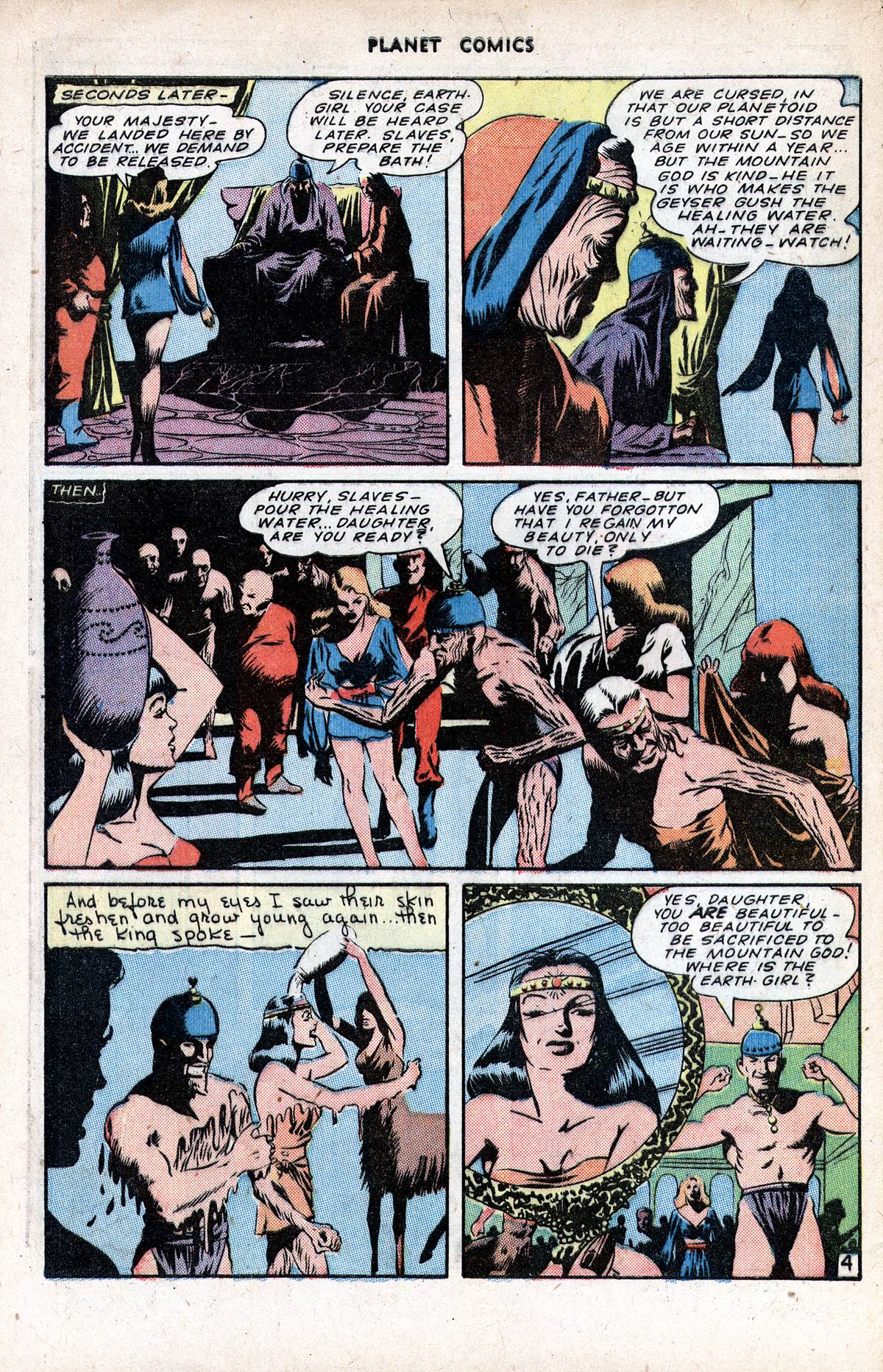 Planet Comics #37 (Fiction House), page 40. Public domain (US).