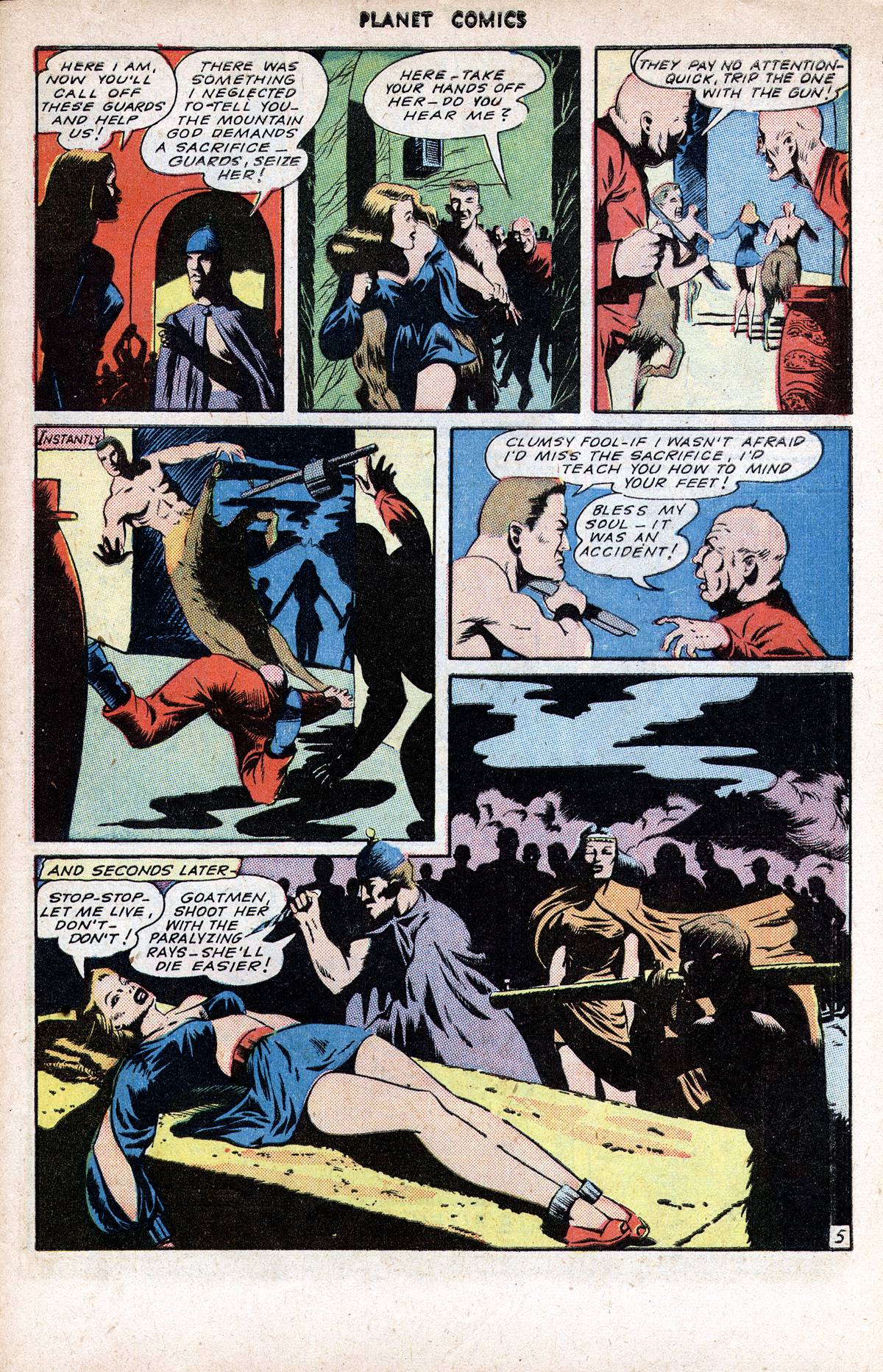 Planet Comics #37 (Fiction House), page 41. Public domain (US).
