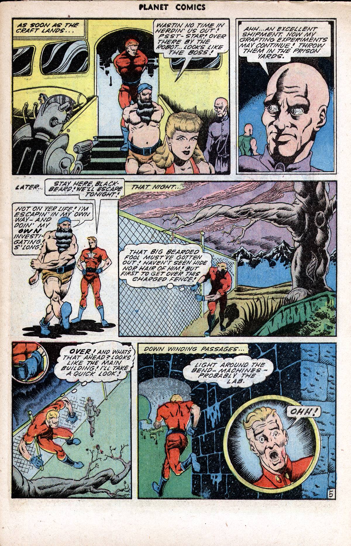 Planet Comics #37 (Fiction House), page 47. Public domain (US).