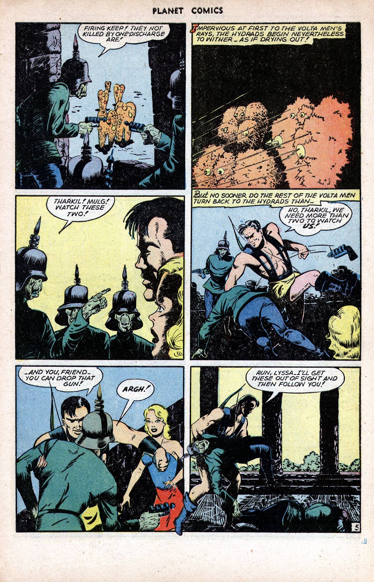 Planet Comics #37 (Fiction House), page 7. Public domain (US).