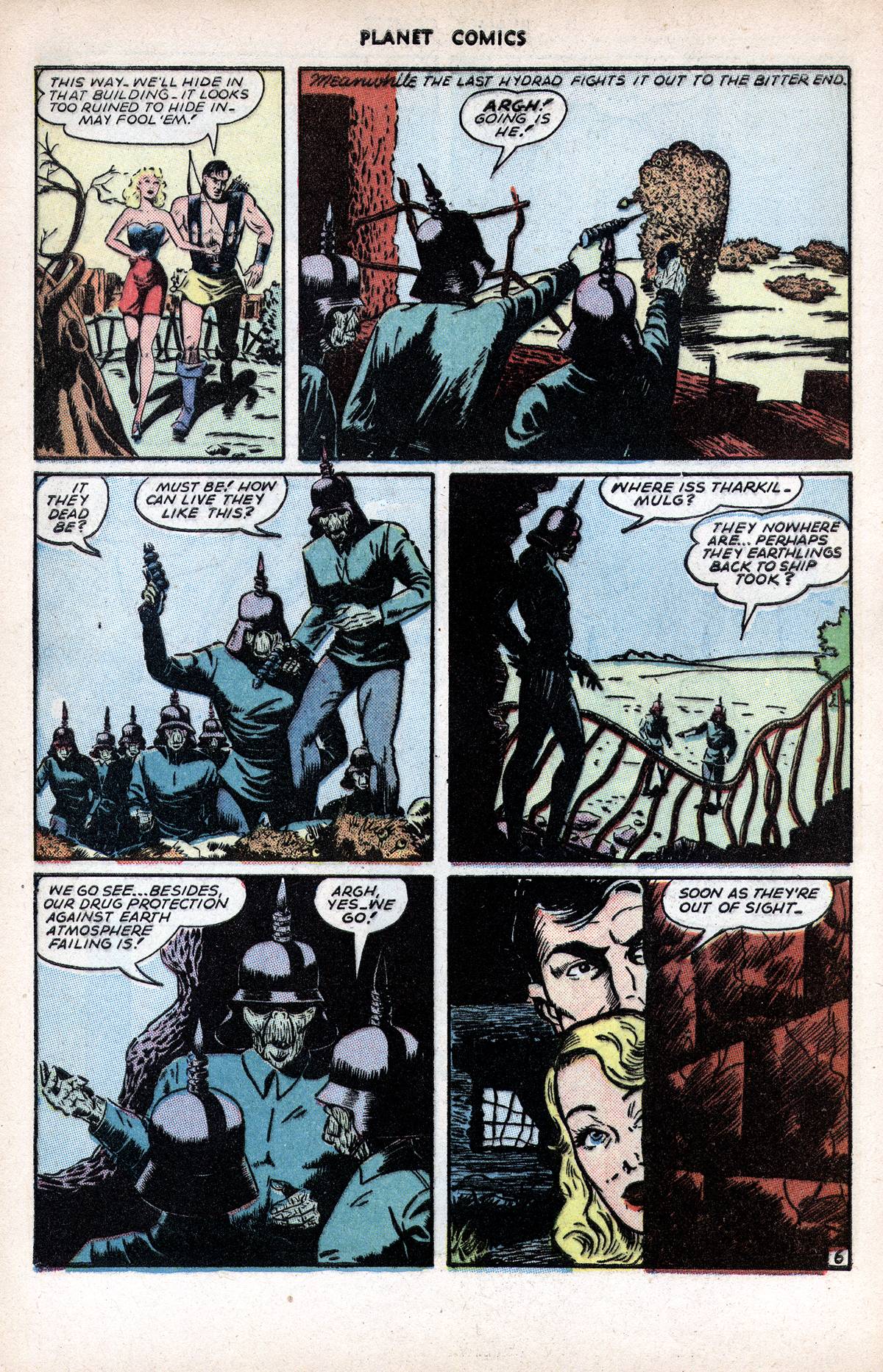 Planet Comics #37 (Fiction House), page 8. Public domain (US).