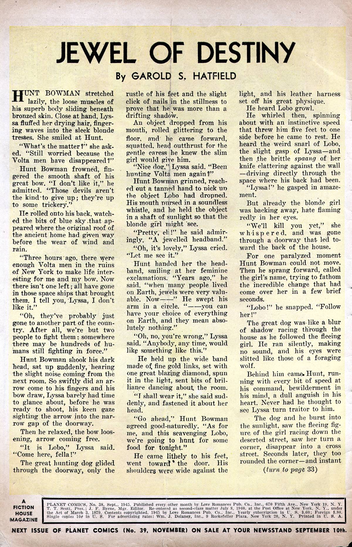 Planet Comics #38 (Fiction House), page 2. Public domain (US).