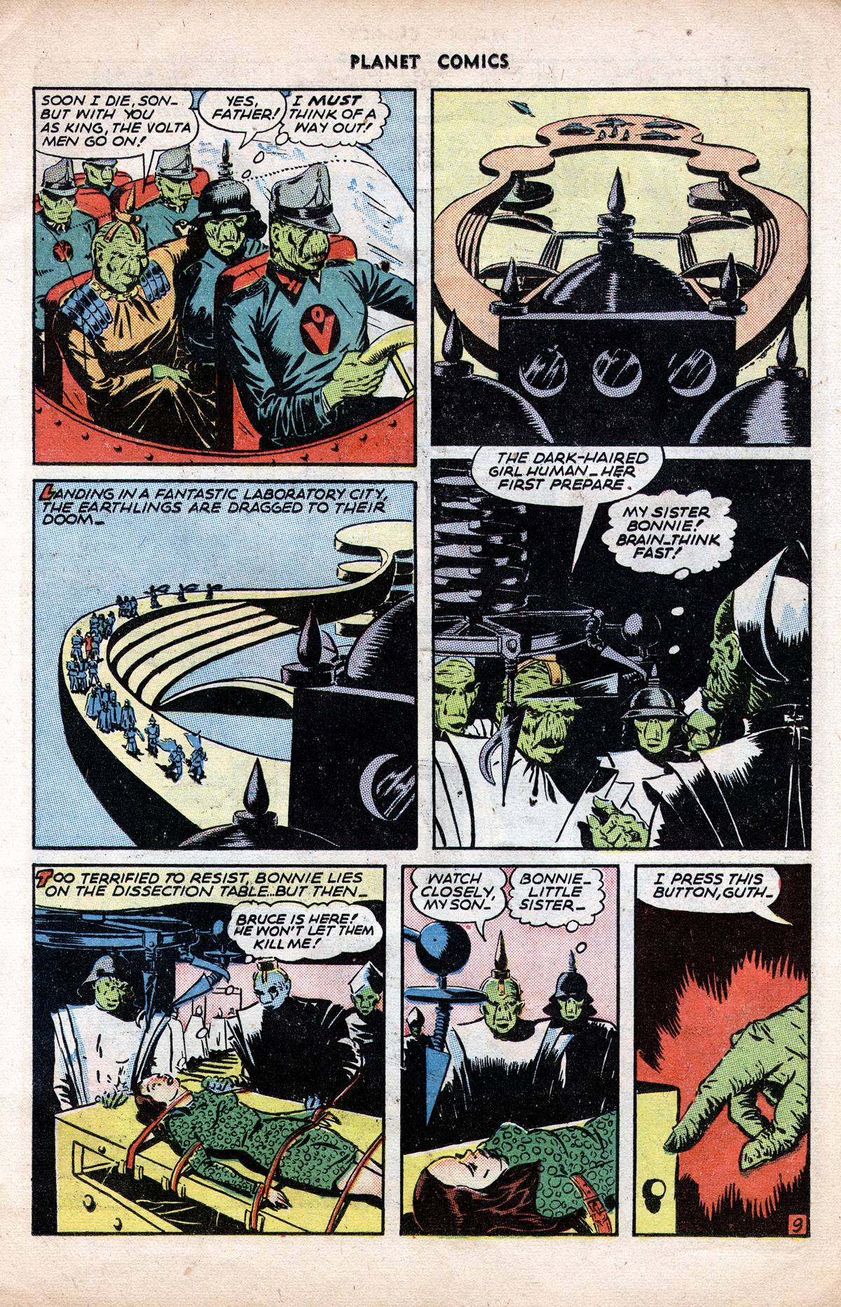 Planet Comics #38 (Fiction House), page 11. Public domain (US).