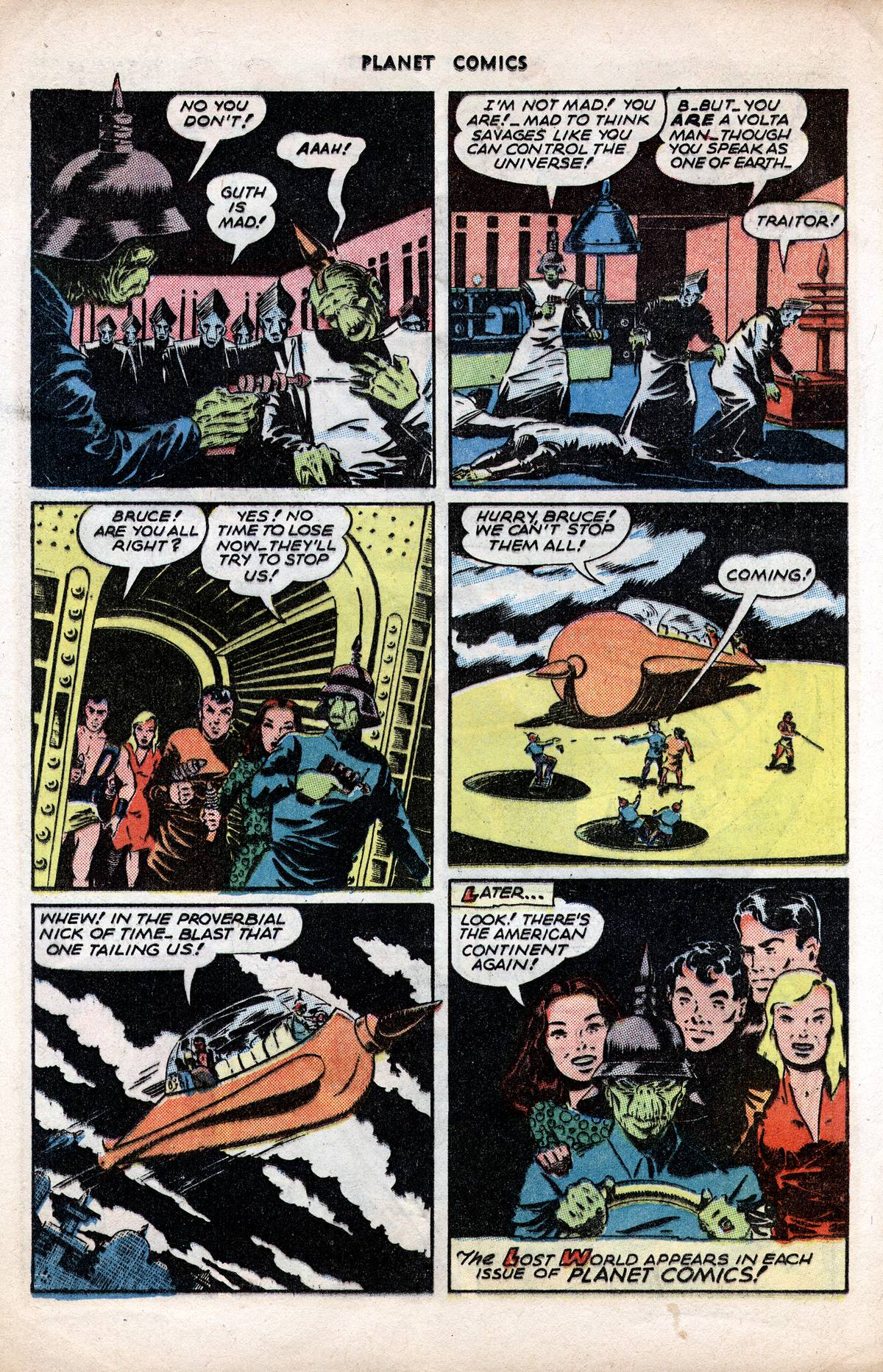 Planet Comics #38 (Fiction House), page 12. Public domain (US).