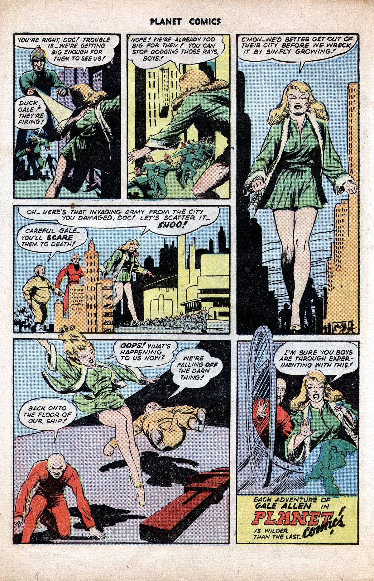 Planet Comics #38 (Fiction House), page 18. Public domain (US).
