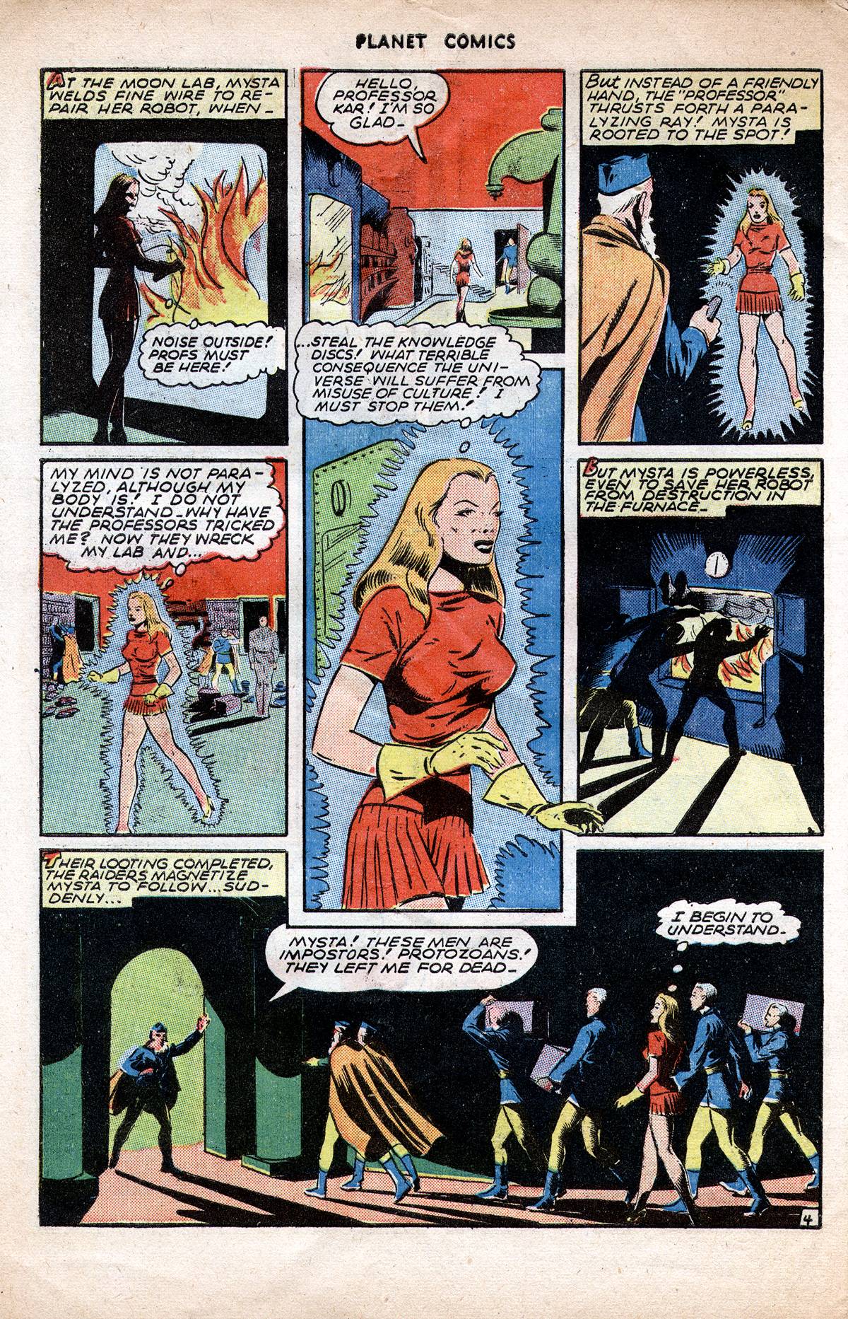 Planet Comics #38 (Fiction House), page 30. Public domain (US).